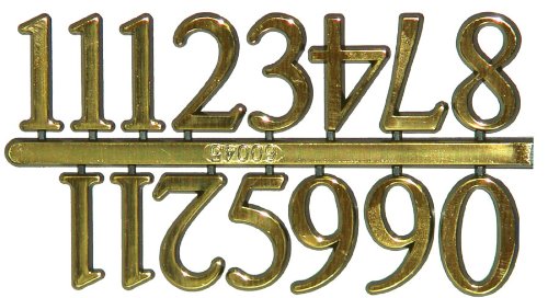 5/8" Gold Arabic Numerals - Set of 12