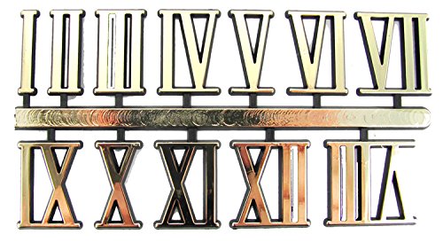 1" Gold Roman Numerals - Set of 12 1" Gold Roman Numerals - Set of 12