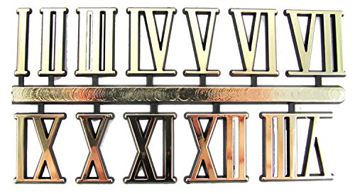 1" Gold Roman Numerals - Set of 12